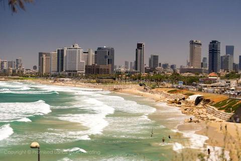 Skyline van Tel Aviv vanuit Jaffa